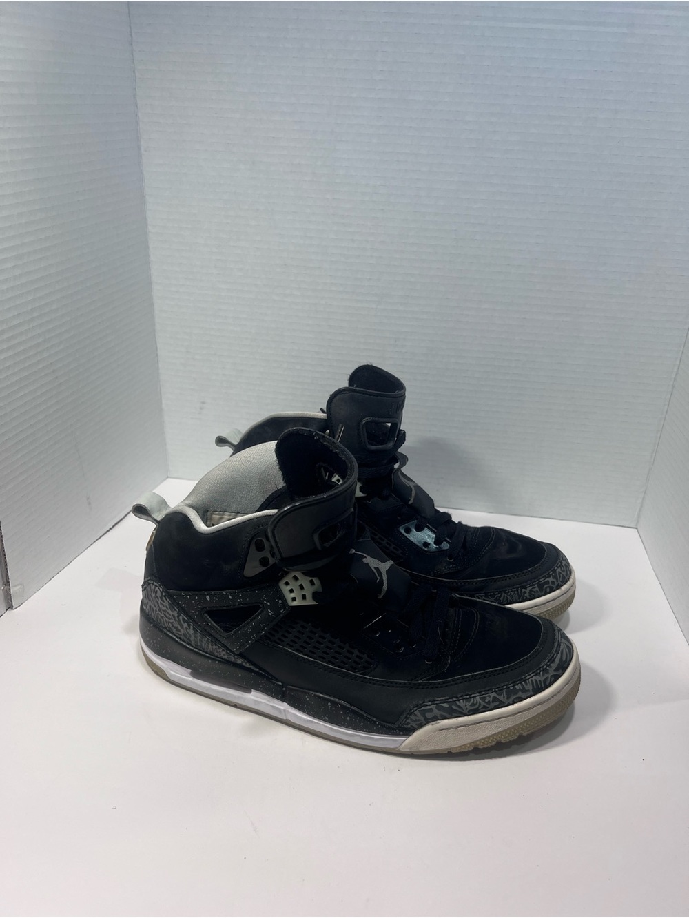 Jordan Men’s Black and Gray High-Top Sneakers